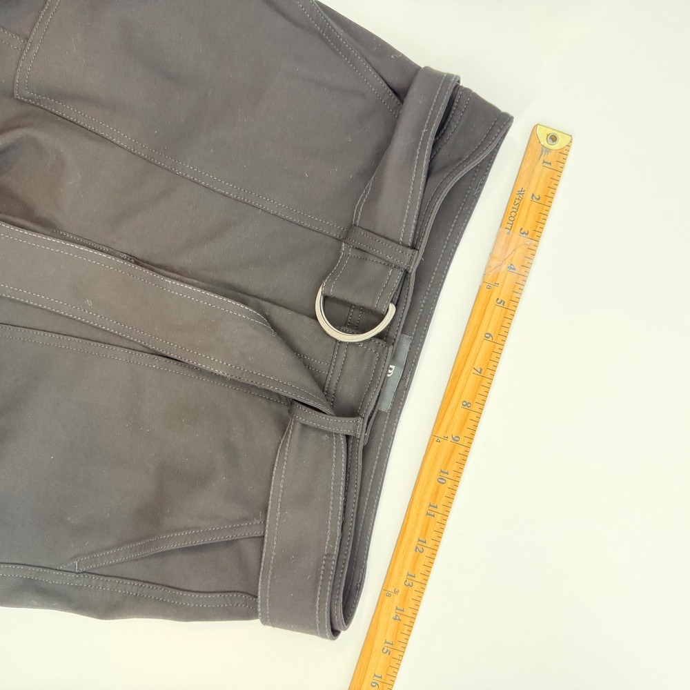 Banana Republic Slim Fit Drapy Twill Utility Cargo Pant Black Belted Petite 8 BR - Picture 3 of 9